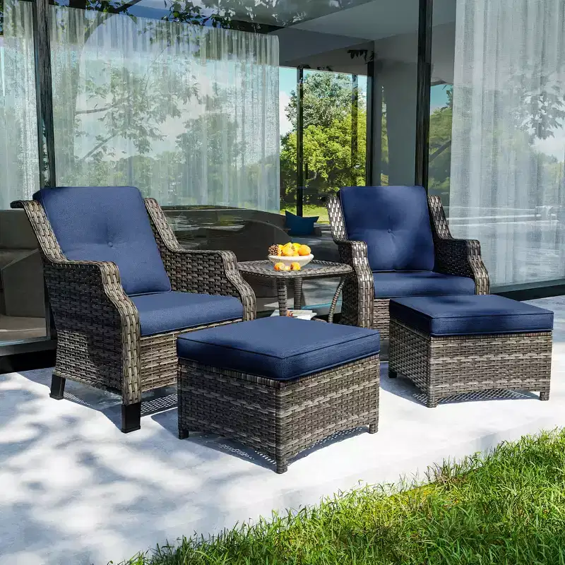 UPTIOT Premium Outdoor Patio Lounge Set with Ergonomic Design and All-Weather Comfort