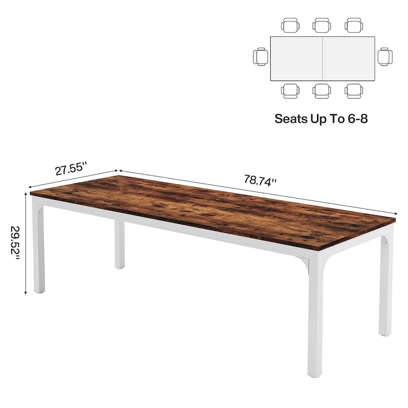 78.7 Inches Extra Long Computer Desk 2 Person Desk
