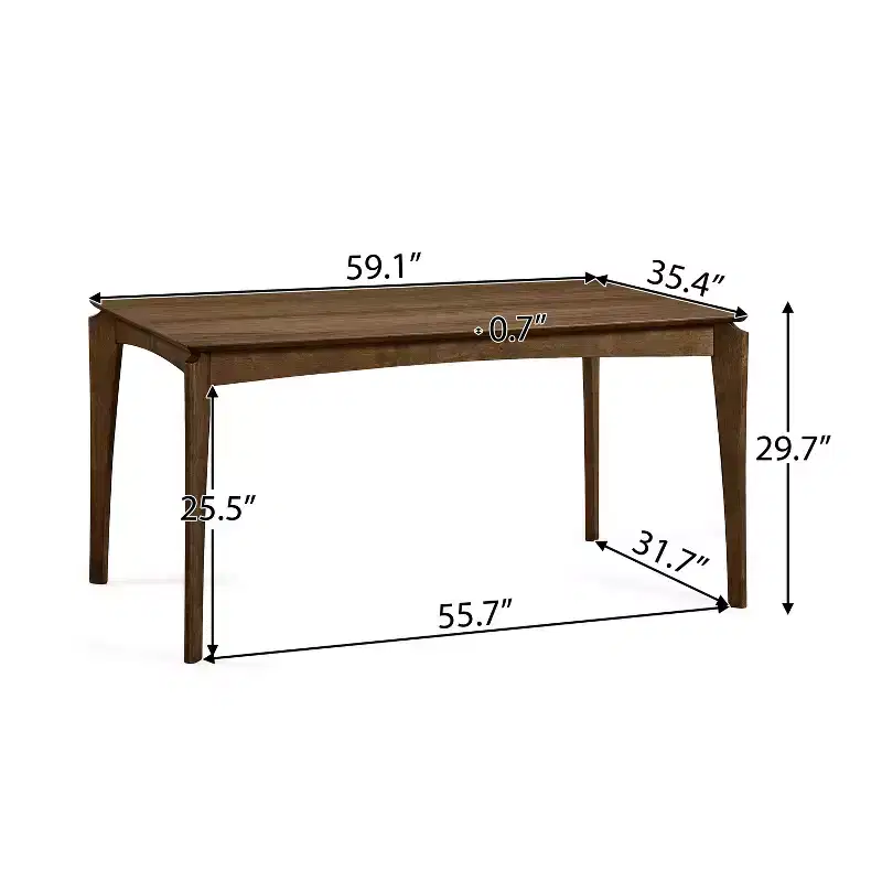 Mid Century Modern Rubber Wood 59