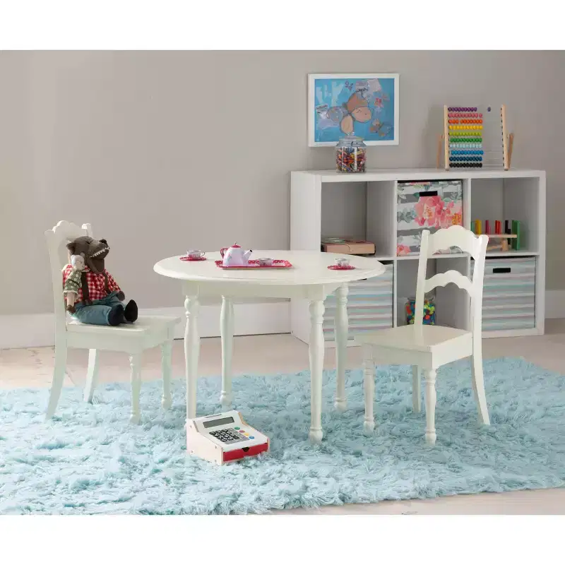 Londyn Modern Solid Wood Vanilla Finish Kids' Table and 2 Chairs Set - Powell