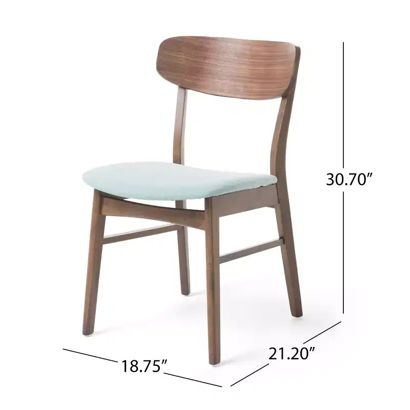 Christopher Knight Home Fausett Mid Century Modern Fabric Upholstered Wood 5 Piece Dining Set