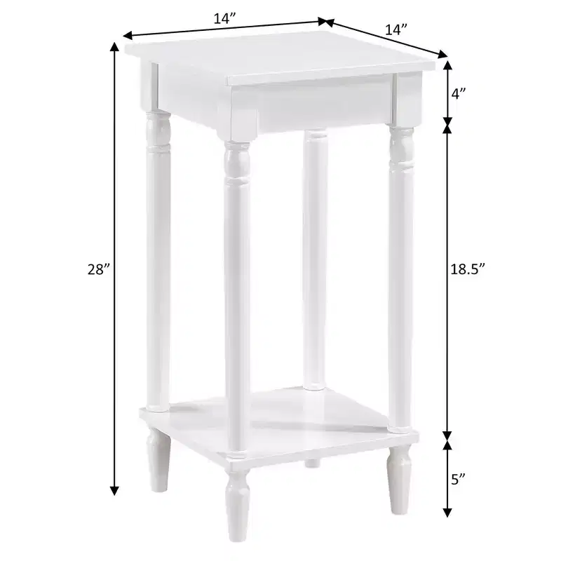 Breighton Home French Country Kim End Table with Shelf