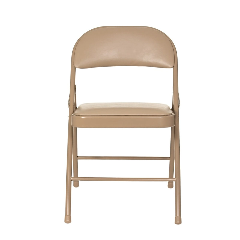 Hampden Furnishings Bernadine Basics Collection Vinyl Folding Chair, Pack of 4