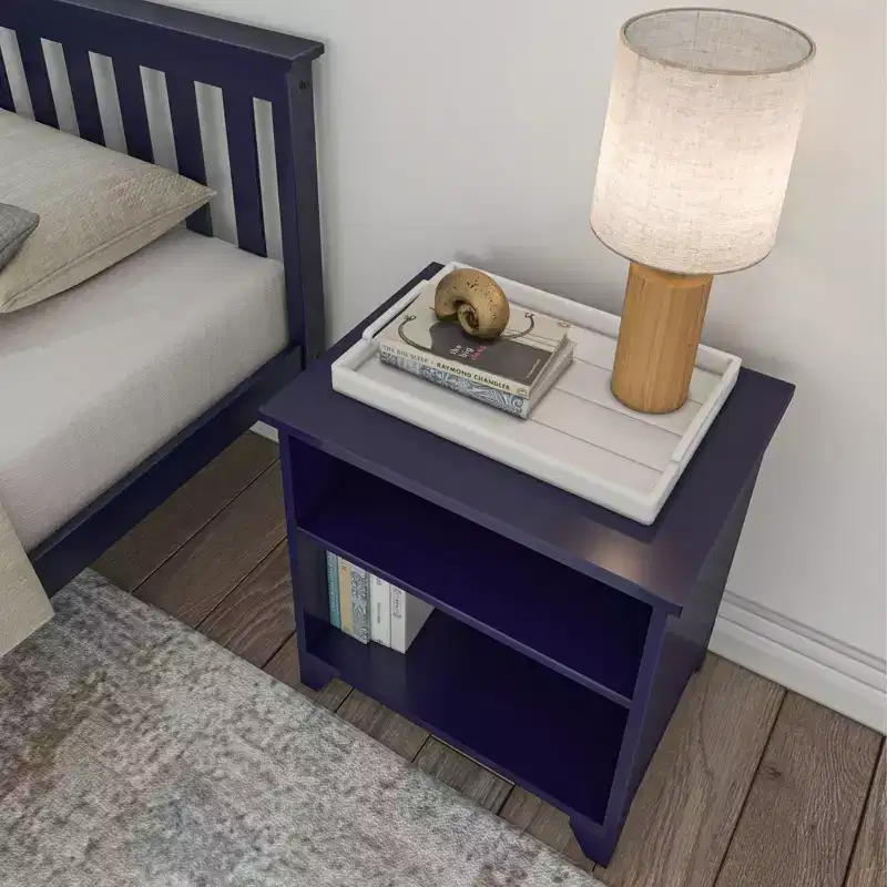 Plank+Beam Solid Wood Nightstand with Shelves