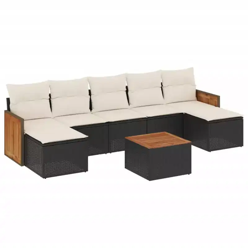 vidaXL Patio Sofa Set with Cushions in Various Colors