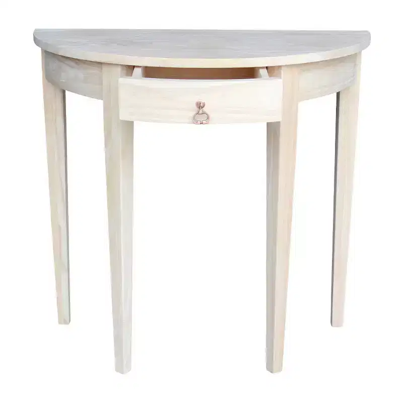 Half Round Table Unfinished - International Concepts