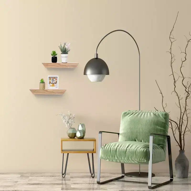 Maple Wood Floating Wall Shelf, Single, Invisible Bracket, 11.81