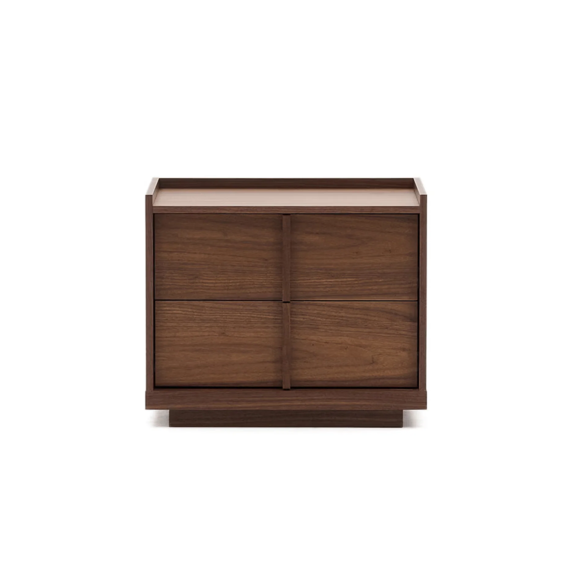 Mid-Century Walnut brown Walnut Bedside Table for Bedroom
