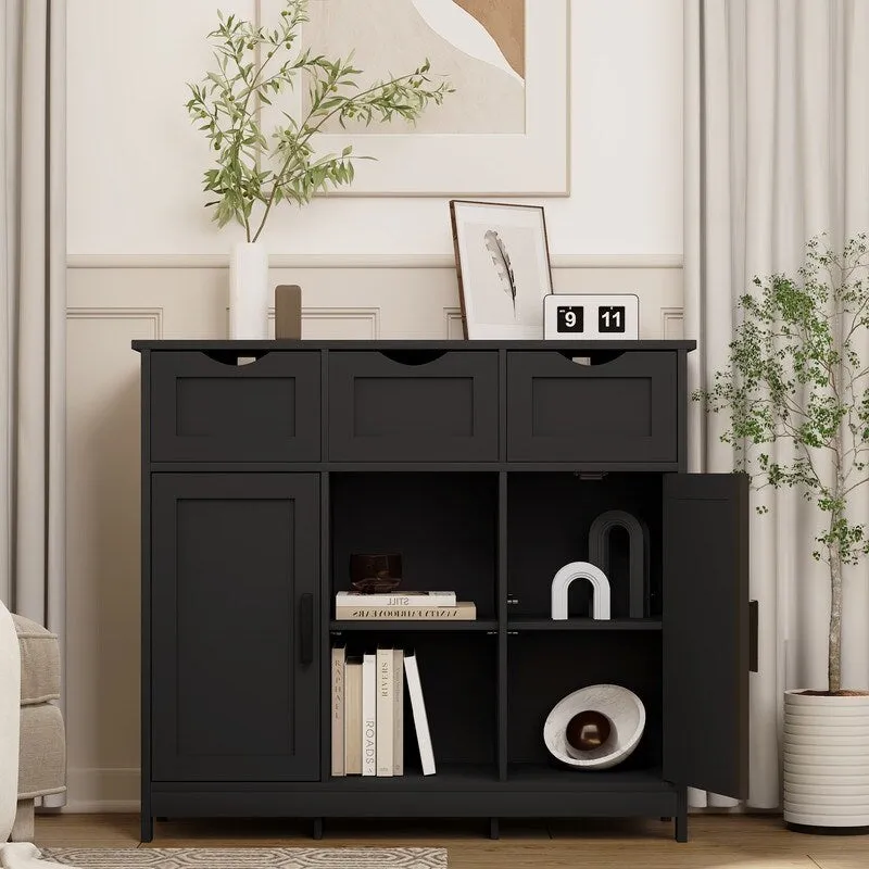 35.4 Wide 3 Drawer Sideboard - N/A