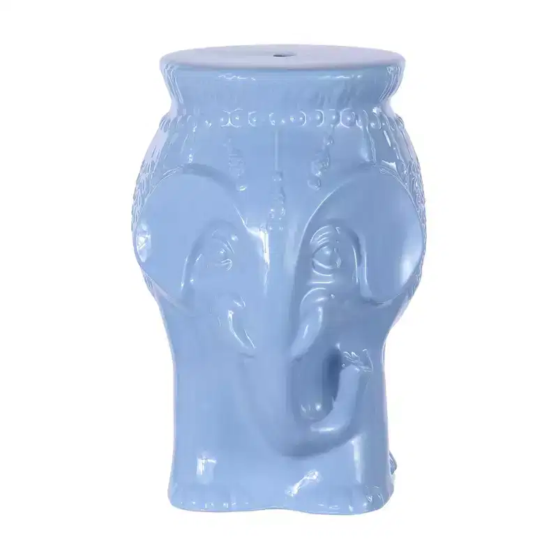 JONATHAN Y Orla 18.5 Modern Bohemian Elephant Ceramic Garden Stool/Accent Table