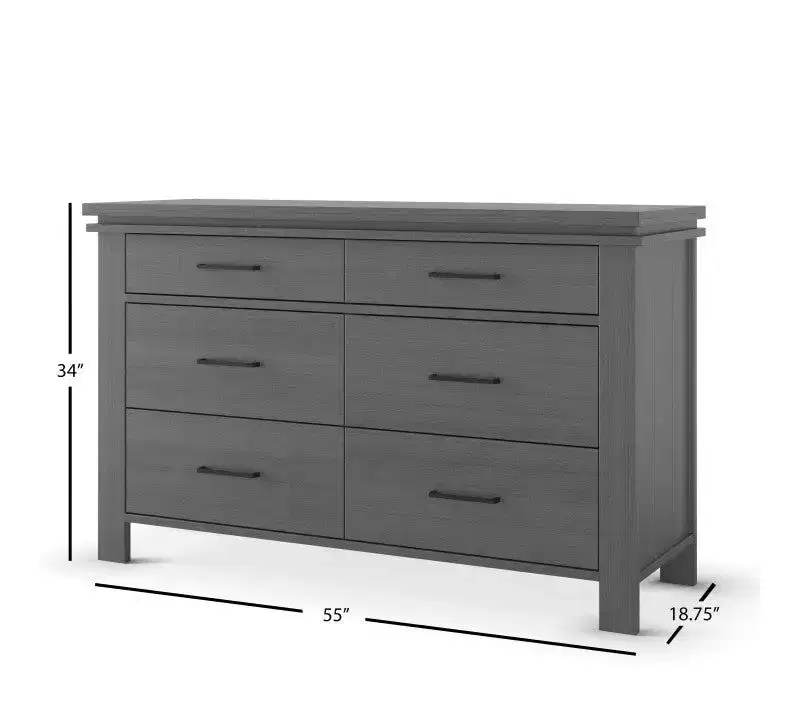 Child Craft Denman Crib, Dresser and Chest Nursery Set, 3-Piece, Includes 4-in-1 Convertible Crib, Dresser and Chest