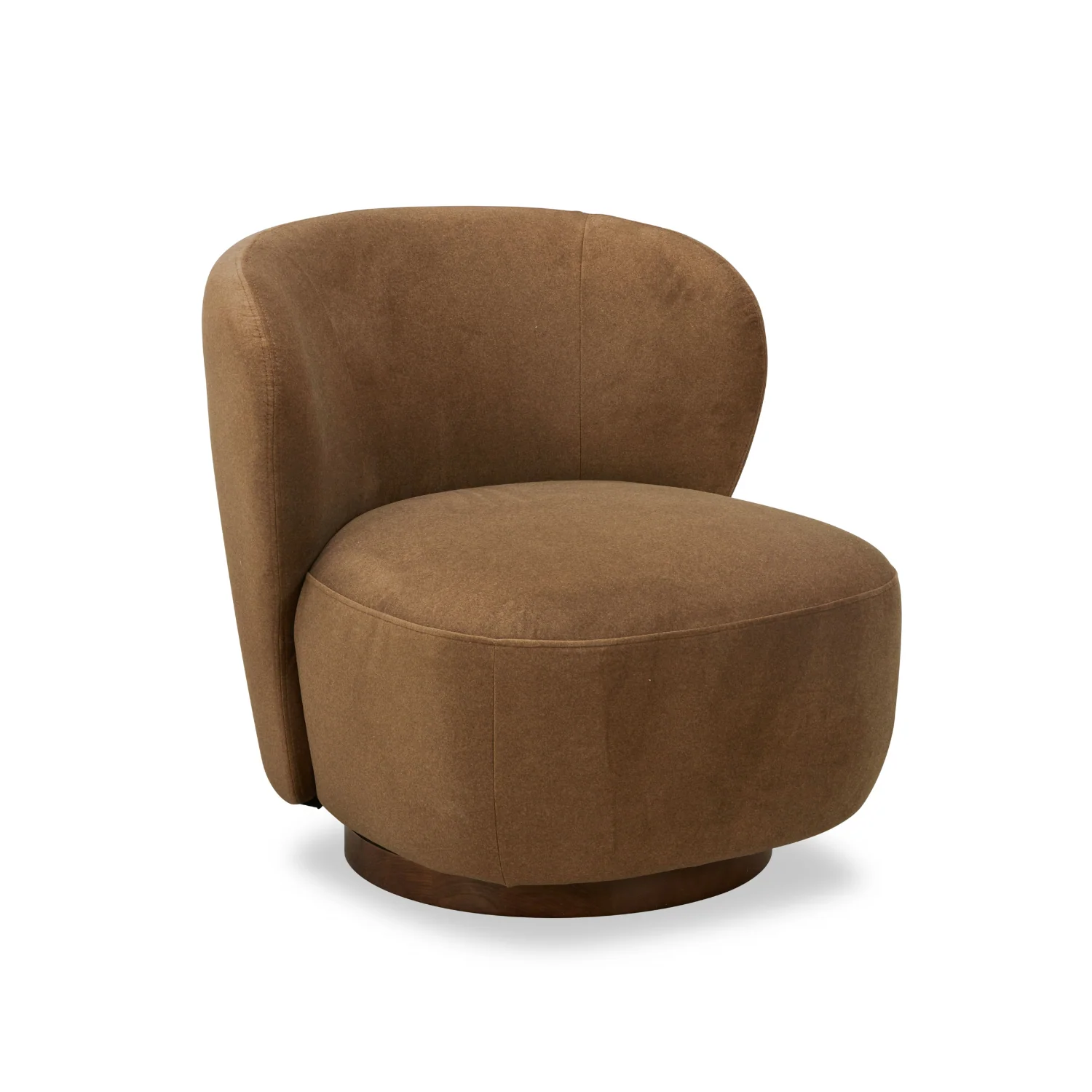 Traditional Velvet Lounge Chair with Upholstered, Swivel - Living Room | Matte Finish