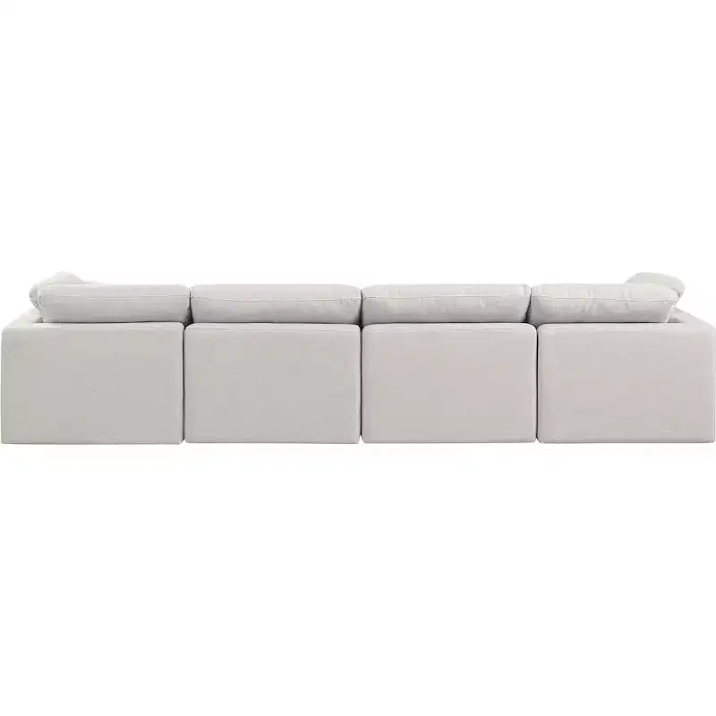 Meridian Furniture Indulge Linen Textured Fabric Modular Sofa