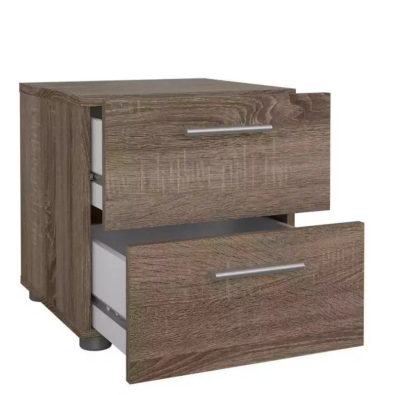 Tvilum,Austin 2 Drawer Nightstand, Truffle Oak