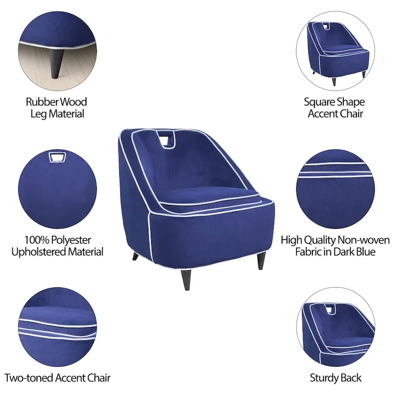 Sagebrook Home Modern Upholstered Two Toned Accent Chair - 28 x 30 x 31