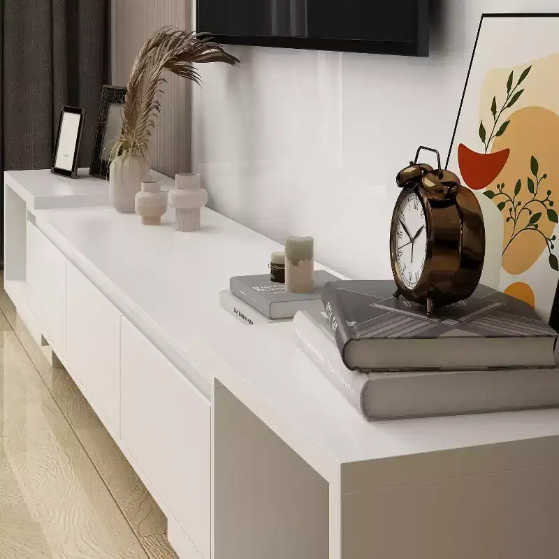 Famapy Extendable TV Console Table Modern TV Cabinet with Drawers
