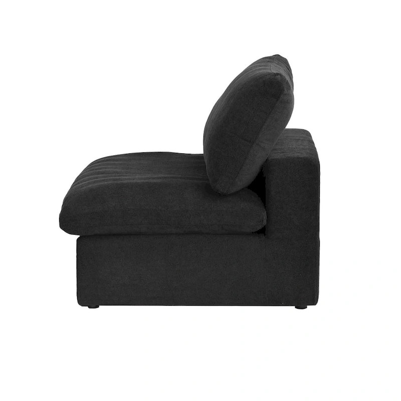 160 Modern Linen Upholstery 4 Piece Sectional Sofa Minimalism Commix Down Filled Modular Couches
