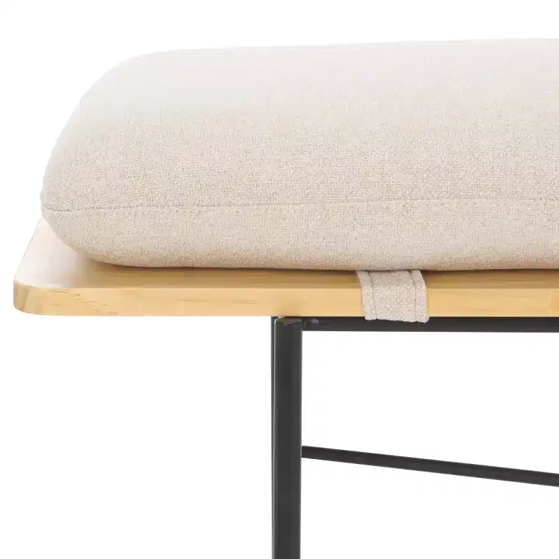 Emric Bench - BCH5201 - Creme/Black - Safavieh
