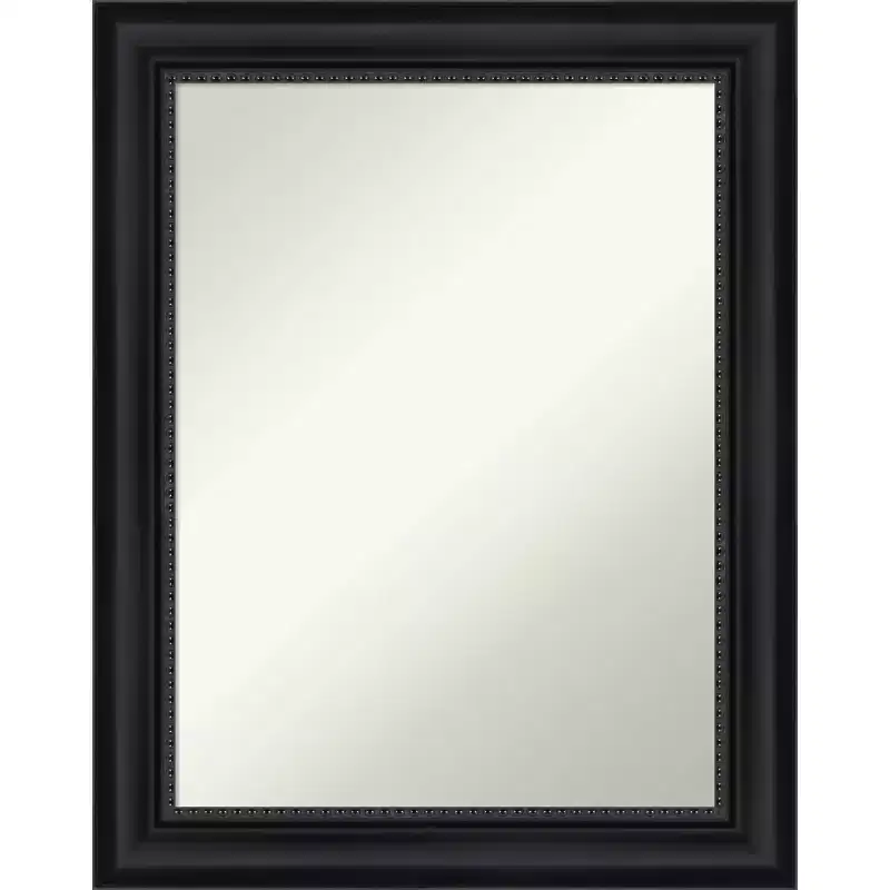 Black Rectangular Framed Wall Mirror – Single, 23