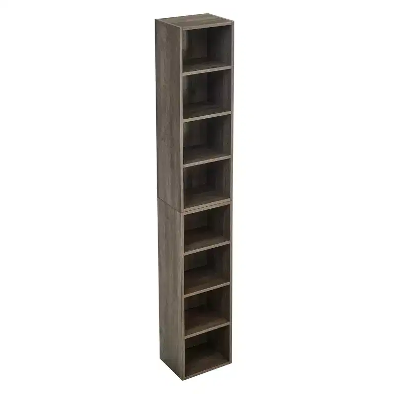 70.9 in.Tall Wood 4-Shelf Standard Bookcase with Shelves (Set of 2)