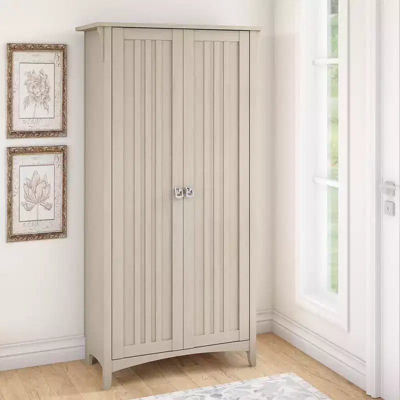 Salinas Tall Storage Cabinet with Doors - Bush Furniture
