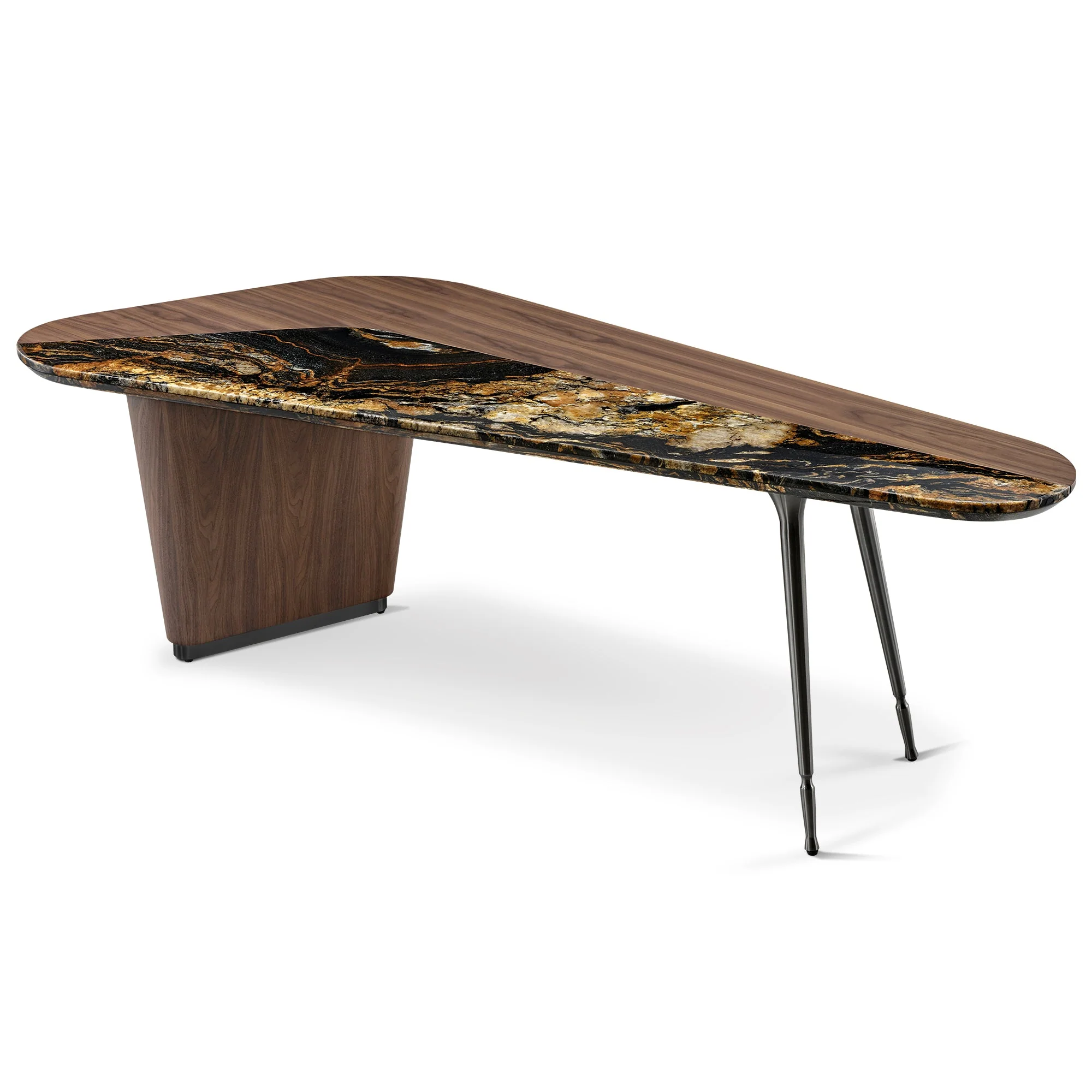 L-Shaped Gaming Desk with LED Lighting and Monitor Stand