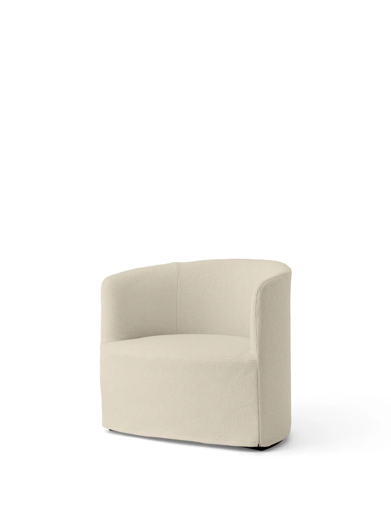 Contemporary Cotton-Wool Bouclé Lounge Chair with Washable Loose Cover for Living Room