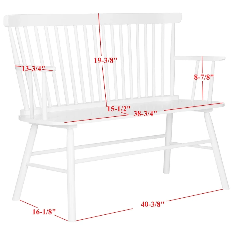 SAFAVIEH Gracija Spindleback Settee - 48 x 22.4 x 36 - 48W x 22D x 36H