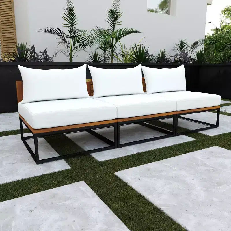 Taradale Outdoor Chair with Cushions - Set Of 3 - White - SEI