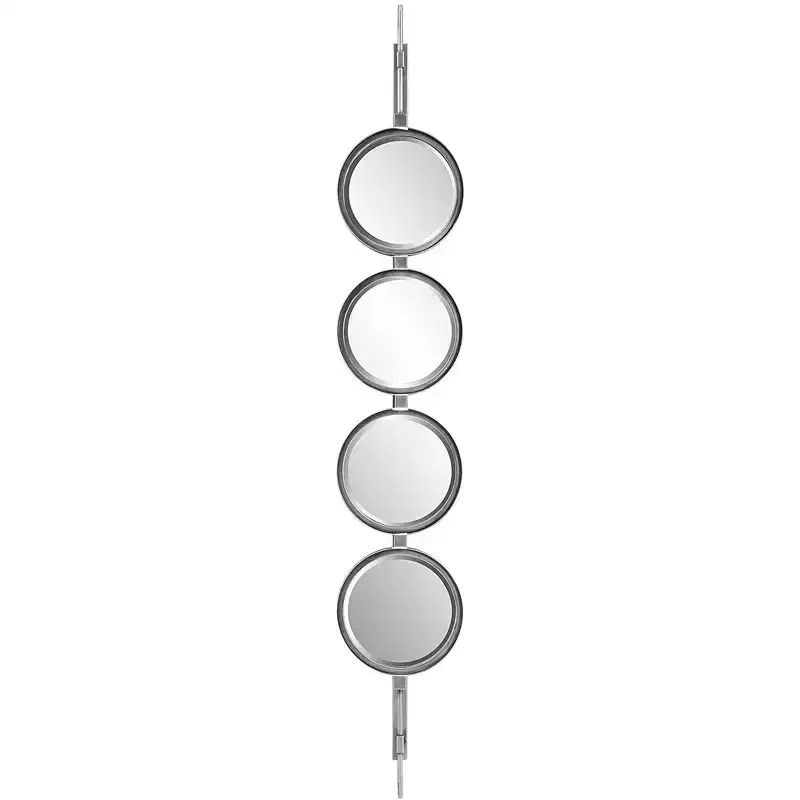 Uttermost Button Silver Leaf 10 x 60 Wall Mirror