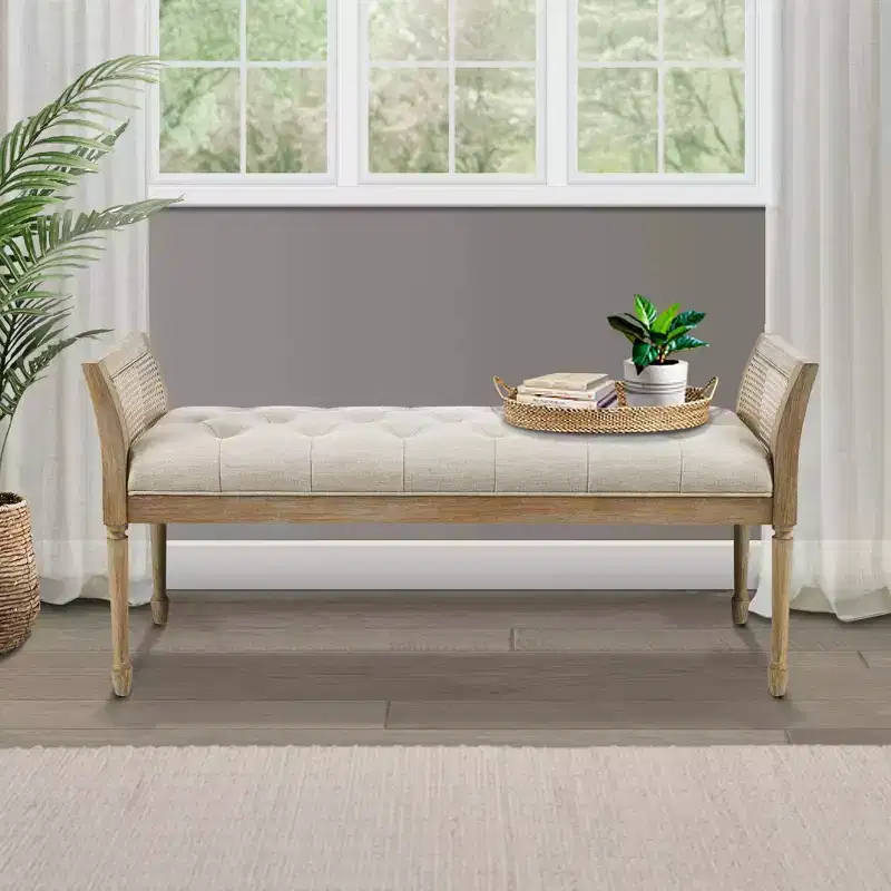 Isla Accent Bench Natural - Martha Stewart