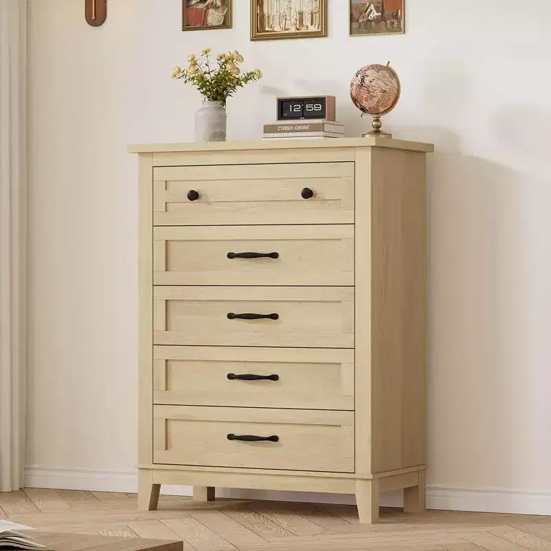 Vertical Drawer Dresser, Freestanding Wooden Drawer, Large Storage, for Bedroom, Living Room