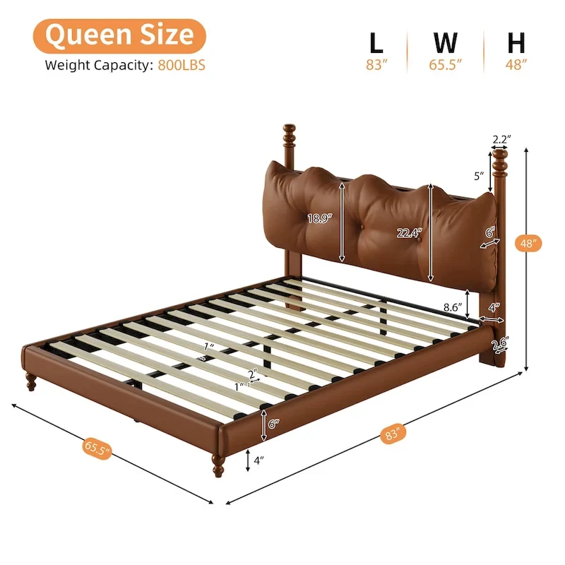 Calka Luxury Upholstered PU Leather Bed by Christopher Knight Home