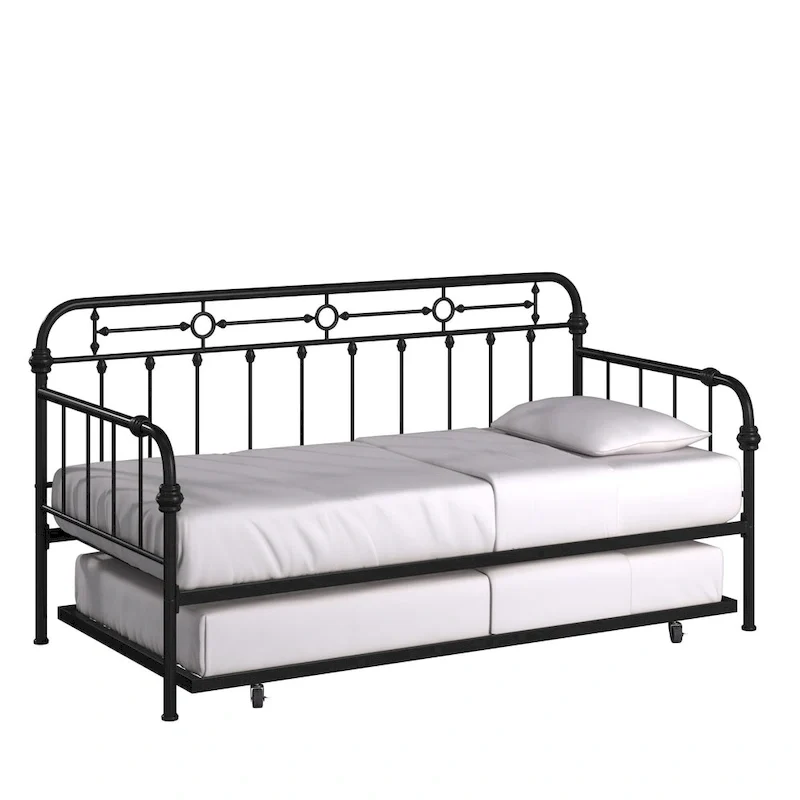 Darren Antique Dark Bronze Metal Daybed with Trundle by iNSPIRE Q Classic