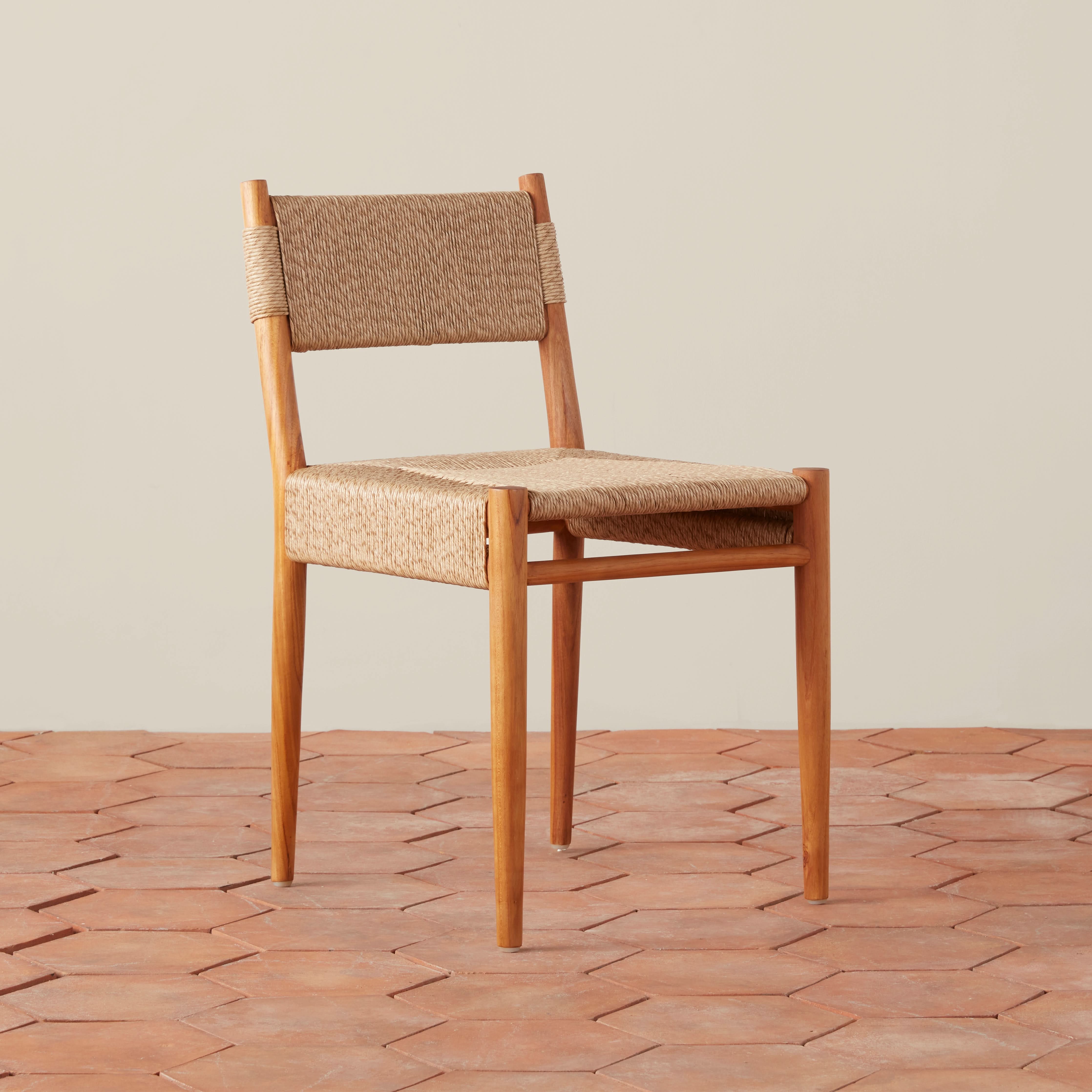 Dining Chair - The all-weather performance rush provides an elegant yet durable option for outdoor dining or high traffic kitchen dining areas