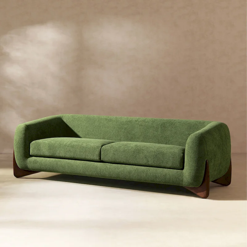 Alpine 90.5 Sherpa Upholstered Sofa