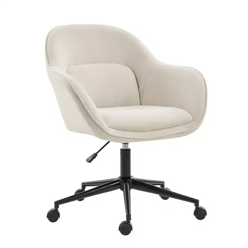 Office Chair with Curved Backrest | Swivel | Height Adjustable | Caster Wheels