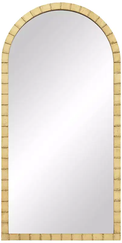 Uttermost Portina Matte Gold 24 x 48 Arched Wall Mirror