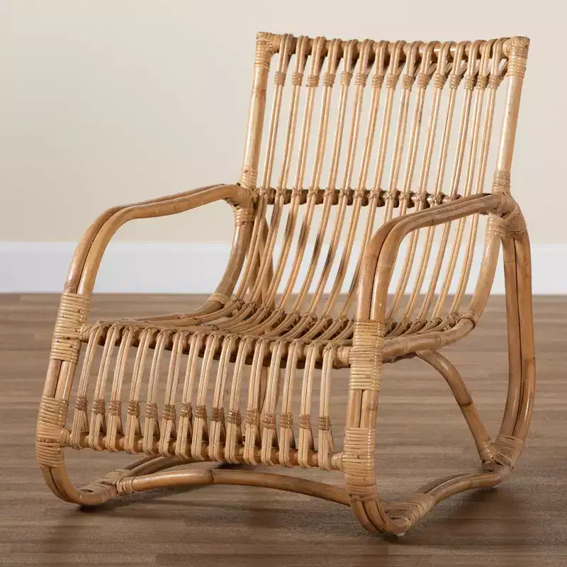 Blanca Natural Rattan Accent Chair Brown - bali & pari
