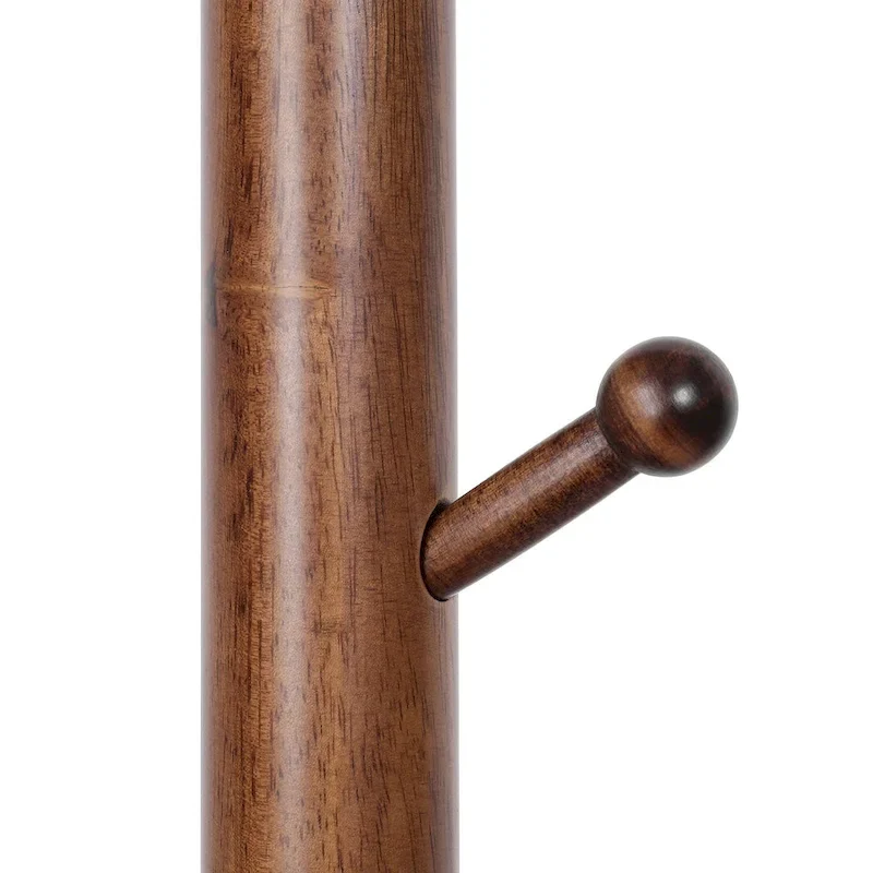 Adjustable Tree-branch Coat Rack Freestanding, Rubberwood Coat Tree - 16.54Dia. x 71.65H