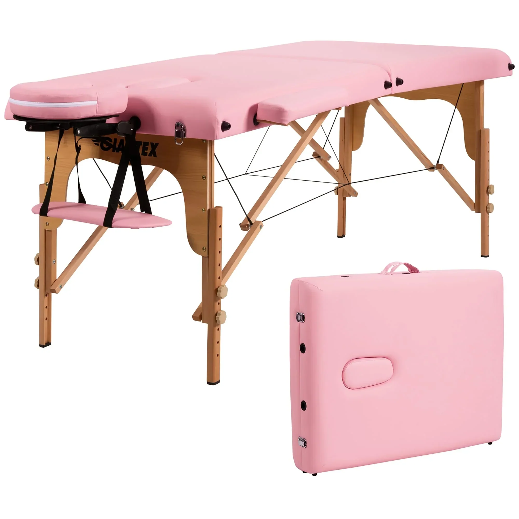 84L Portable Massage Table Adjustable Facial Spa Bed Tattoo w/ Carry
