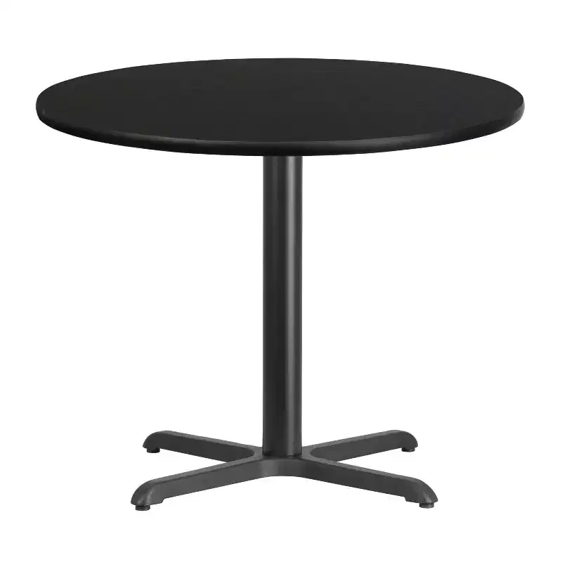 36 Round Laminate Table Top with 30x30 Table Height Base