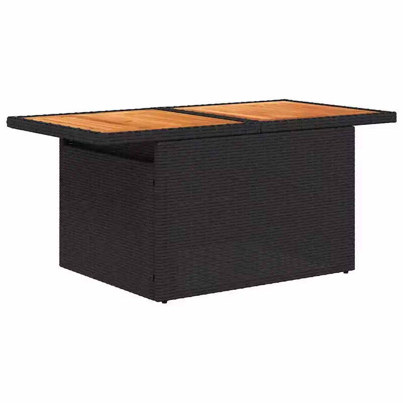 vidaXL Garden Sofa Set Black PE Rattan Large Modular Garden Sofa Set