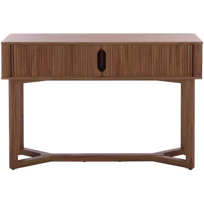 Ilyum Tambour Dr Console Table - CNS3101A - Walnut - Safavieh