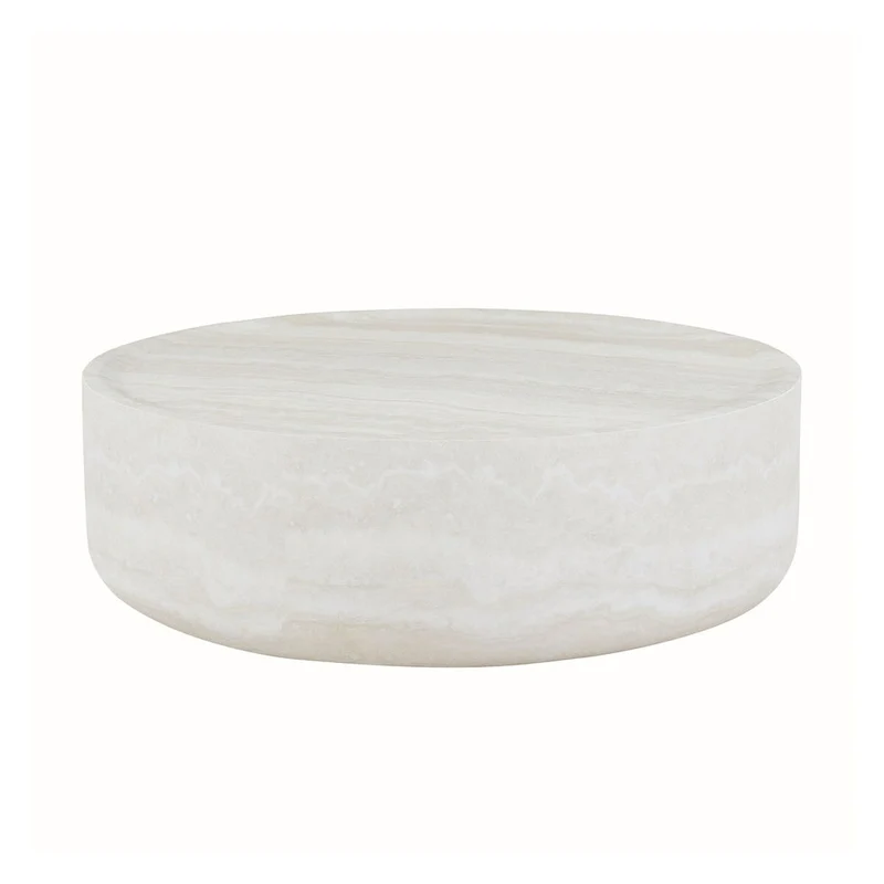 31.49 Round Faux MARS Pattern Coffee Tables No Need Assembly