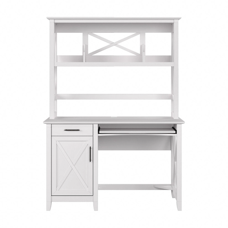 Key West 48W Small Computer Desk with Hutch by Bush Furniture