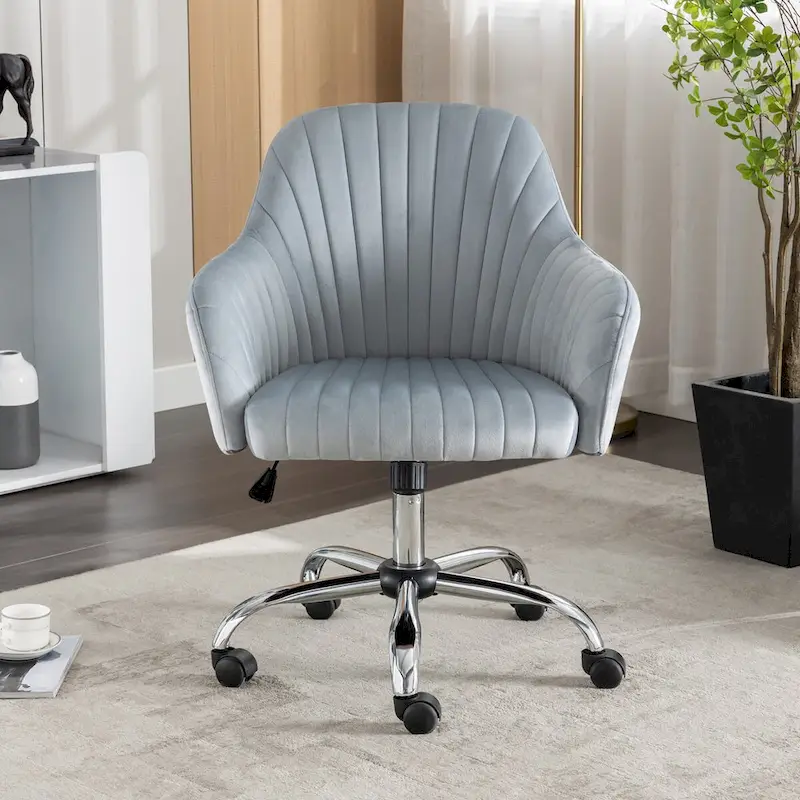 Home Office Leisure Chair with Adjustable Height and Casters