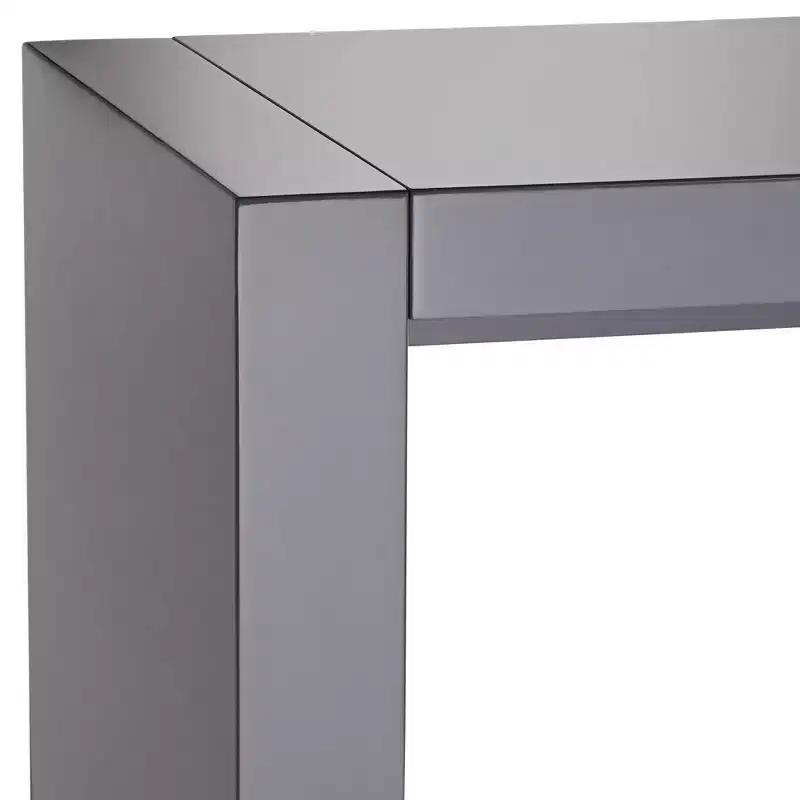 Modern Minimalist Wood Rectangular Bar Table 60x18, Gloss Gray