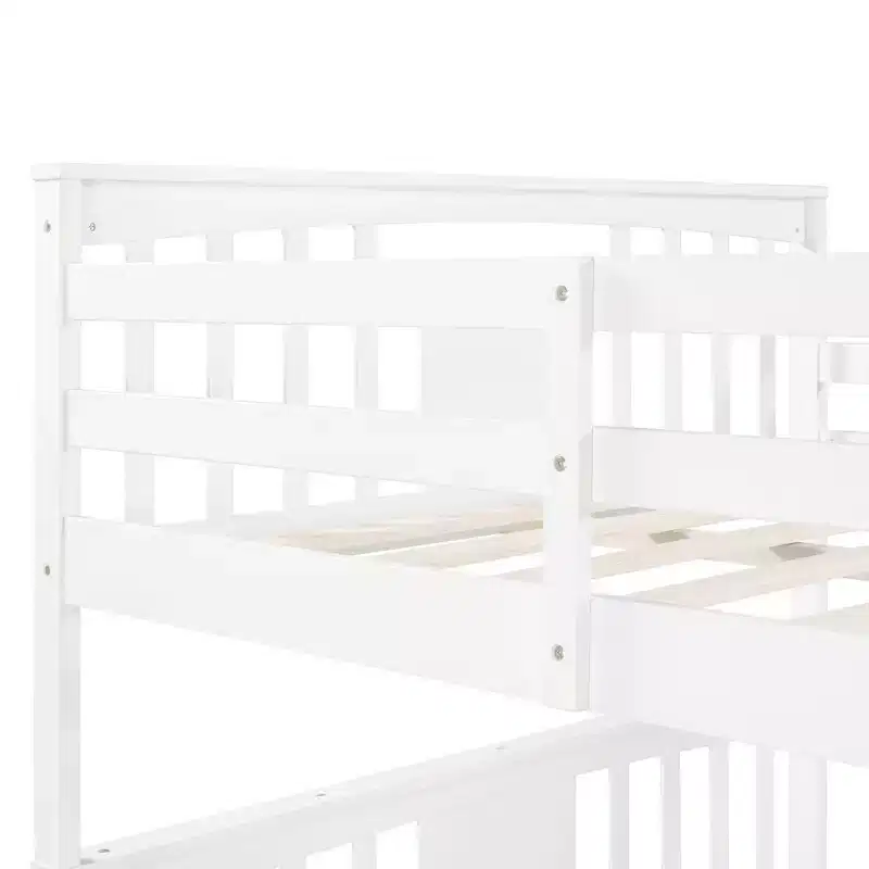 Luxystar Modern Full over Full Bunk Bed with 2 Drawers
