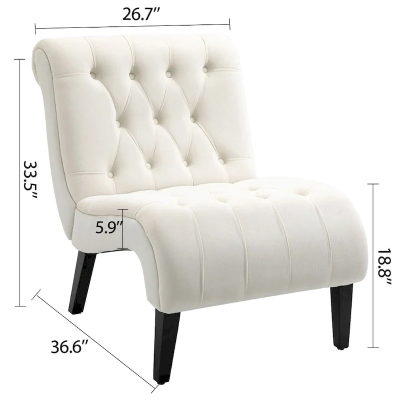 AVAWING Armless Accent Upholstered Lounge Chair